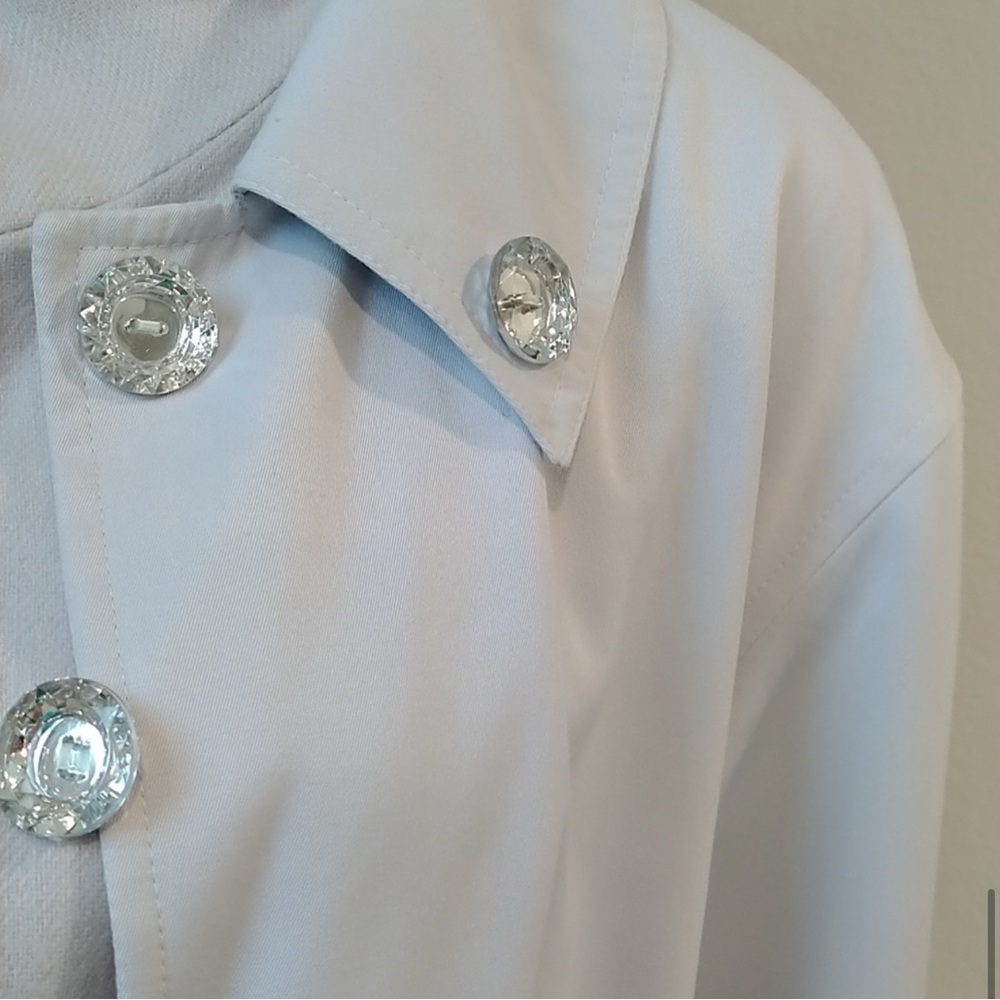 Reflections by SPIEGEL pale blue coat Women’s size medium chic layered look M - Picture 10 of 16